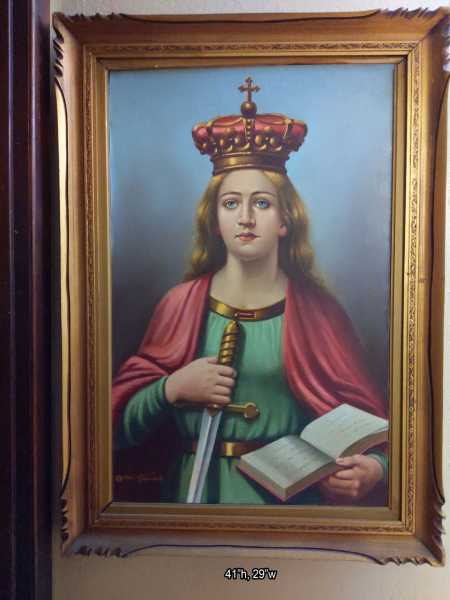 41-inch-Saint-Dymphna-Religious-Portrait-Painting